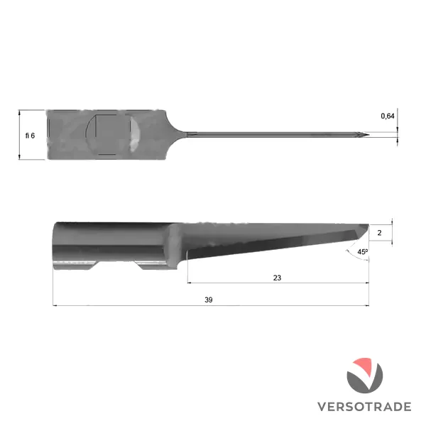 Nůž pro Esko Kongsberg BLD-SR6307 G42441634 ⌀ 6 mm